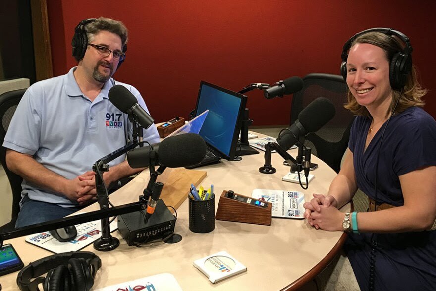 Tana Weingartner in the WVXU studio