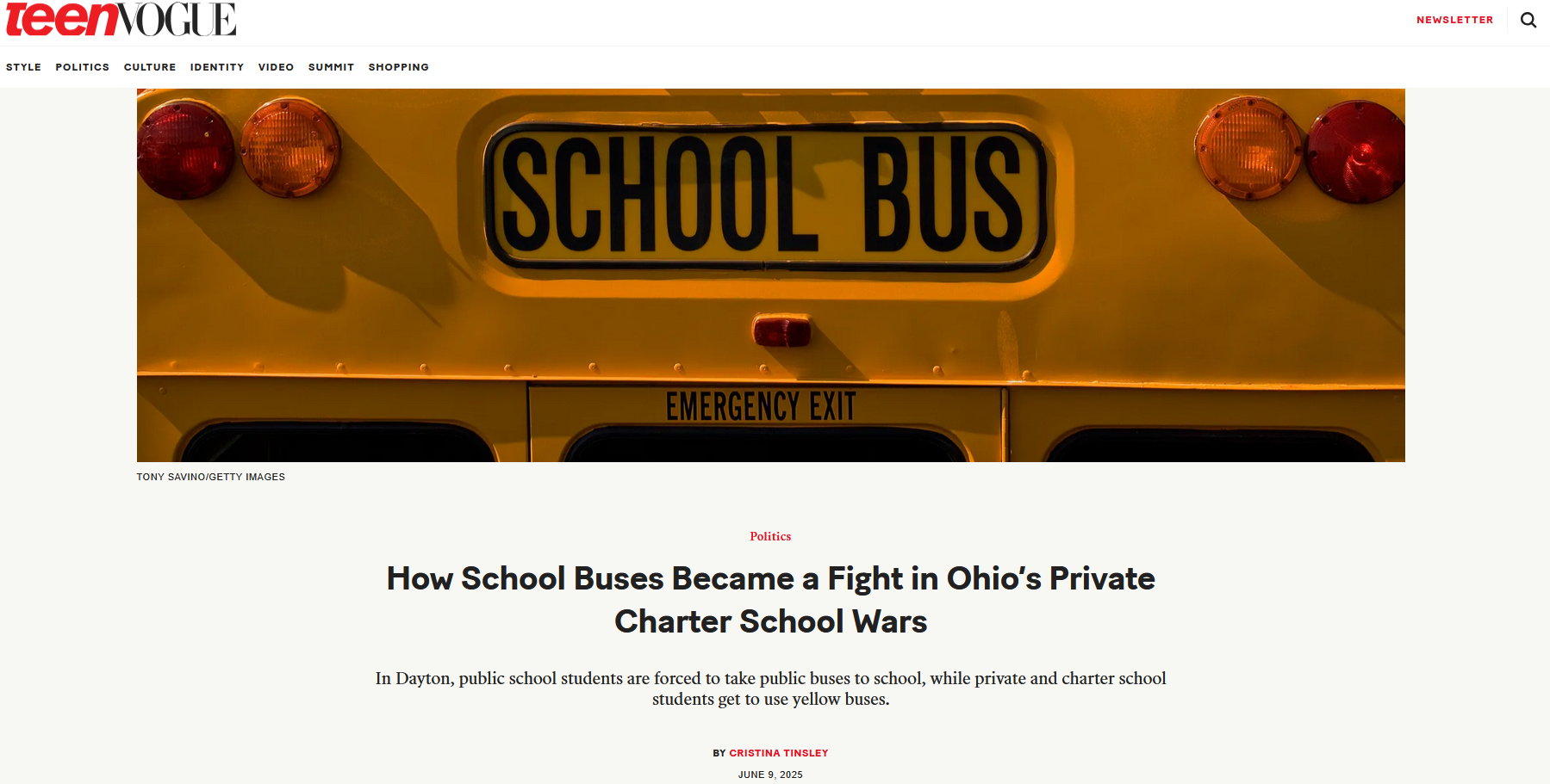 Work published in Teen Vogue